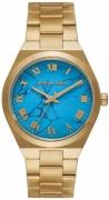 Michael Kors Dameur MK7460 Lennox Blå/Gul guldtonet stål Ø37 mm
