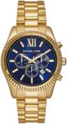 Michael Kors Herreur MK9153 Lexington Blå/Gul guldtonet stål Ø44 mm