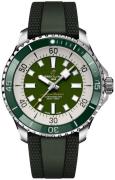 Breitling Herreur A17376A31L1S1 Superocean Automatic 44 Grøn/Gummi