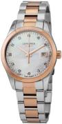 Longines Dameur L2.386.3.87.7 Conquest Classic Hvid/Rosaguldtonet