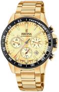Festina Herreur F20634-6 Timeless Guld/Gul guldtonet stål Ø43.5 mm