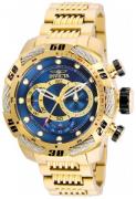 Invicta Herreur 25483 Speedway Blå/Gul guldtonet stål Ø50 mm