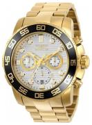 Invicta Herreur 22229 Pro Diver Sølvfarvet/Gul guldtonet stål Ø50