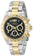 Invicta Herreur 17027 Speedway Sort/Gul guldtonet stål Ø41 mm