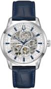 Bulova Herreur 96A330 Sutton Sølvfarvet/Læder Ø40 mm