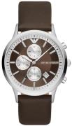Emporio Armani Herreur AR11490 Renato Brun/Læder Ø43 mm