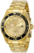 Invicta Herreur 30025 Pro Diver Guld/Gul guldtonet stål Ø43 mm