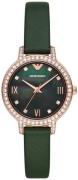 Emporio Armani Dameur AR11577 Cleo Grøn/Læder Ø32 mm