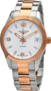 Longines Dameur L2.385.5.76.7 Conquest Sølvfarvet/18 karat rosa guld