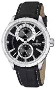 Festina Herreur F16573-3 Dress Sort/Læder Ø46 mm