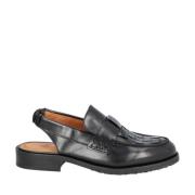 Håndlavede sorte læder elegante loafers