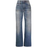 Steel Blue Straight-Leg Jeans