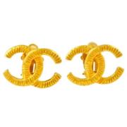 Brugte Guld gult guld Chanel øreringe