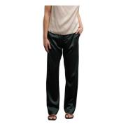 Ava silk trousers deep forest