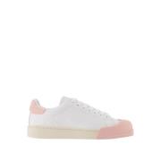 Lilly White/Light Pink Læder Bumper Sneakers