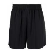 Shorts med kontraststribe og elastisk talje