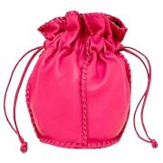 Brugt lyserød lædertaske