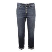Blå AW22 Løstsiddende Ankel Jeans