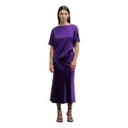 Hana satin skirt violet