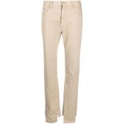 Beige Straight Leg Chinos