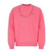 Mørk lyserød bomuldsSweatshirt