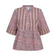 Kvinders Ellie Bluse - Brun Pink Mix