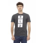 Trend Grå Bomuld T-Shirt, Kortærmet, Frontprint