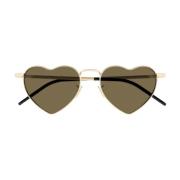 Guldbrune geometriske solbriller