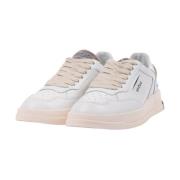 Lave Dame Læder Sneakers - Hvid/Beige