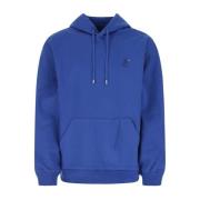 Elektrisk blå bomuldsblanding i stor sweatshirt