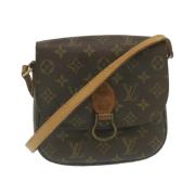 Brugt Brunt Lærred Louis Vuitton Cartouchiere