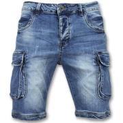 Korte Mænds Denim Shorts - Shorts af Medium Længde Mand - J981