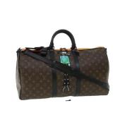 Brunt Lærred Louis Vuitton Keepall