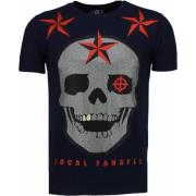 Rough Player Skull Rhinestone - Herre T-Shirt - 5101N