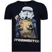 Stormbitch Rhinestone - Herre T-shirt - 5770N