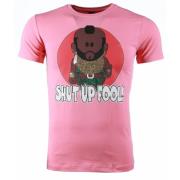 A-team Mr. T Shut Up Fool Print - T-shirt Herre - 51076R