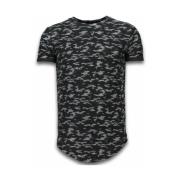 Camouflage Lang Pasform Hær - Herre T-Shirt - SW330Z