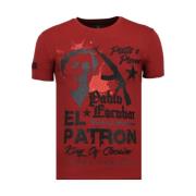 El Patron Pablo Rhinestone - Herre T-shirt - 13-6236B