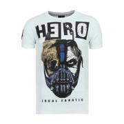 Hero Mask Rhinestones - Sommer T-shirt Mand - 6323W
