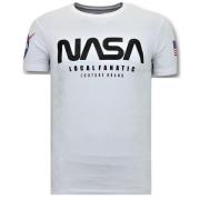 T-shirt Mænd med Push - Nasa Amerikansk Flag Trøje