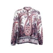 Bluse med Paisley Print