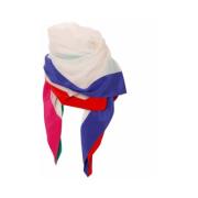 Pre-owned Vintage square scarf with colored edges