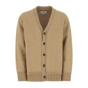 Beige Oversize Uld Blend Cardigan