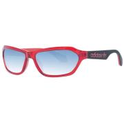 Røde spejlede og gradient rektangulære solbriller