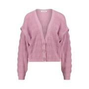 Pudret Rosa Ballonærmet Cardigan