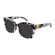 Balenciaga squared femenine zebra sunglasses with BB folding