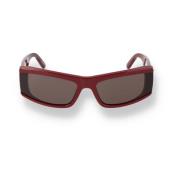 Røde Rektangulære Solbriller