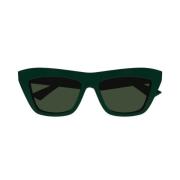 Modige Geometriske Grønne Acetat Solbriller