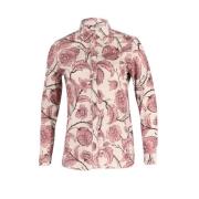 Multifarvet Silkeblomstret Skjorte