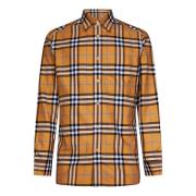 Orange Checkered Bomuldsskjorte - AW23